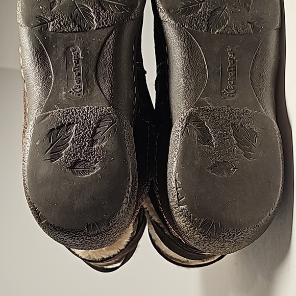 BareTraps Legend Booties Ankle Boot Brown Suede Leather Side Zipper Faux Fur 11M - Picture 15 of 16